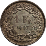 Switzerland 1907 1 Franc gEF