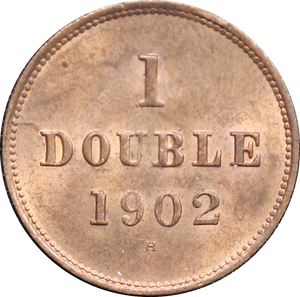 Guernsey 1902H 1 Double UNC