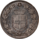 Italy 1887 M Umberto I 1 Lira MS62