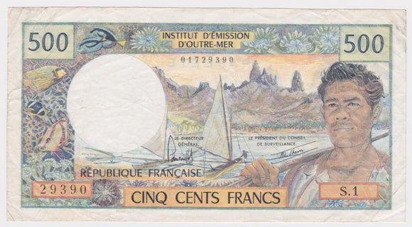 (No date) New Caledonia 500 Cinq Cent Francs aVF