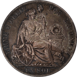 Peru 1890 Sol EF