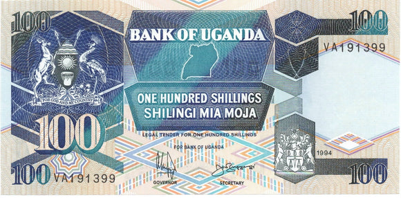 1994 Uganda 100 Shillings UNC