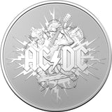 AC/DC 2021 $1 1oz Silver Frosted Uncirculated Coin