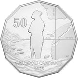 2015 Centenary of WWI Gallipoli 50c PNC