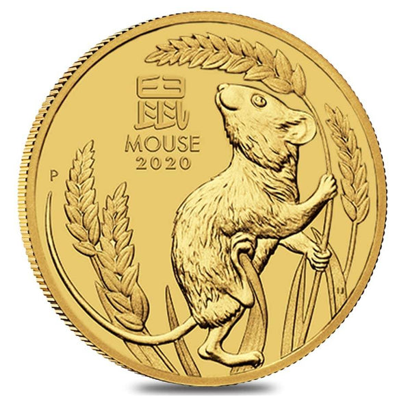 2020 1/20oz Gold Year of the Mouse Coin