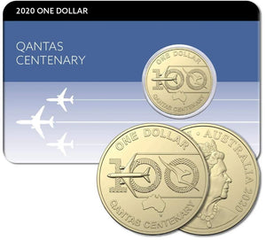 2020 Qantas Centenary $1 Uncirculated Coin in Card