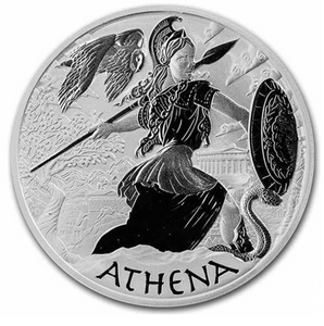 2022 Gods of Olympus Athena 1oz Silver Coin