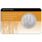 2019 International Year of Indigenous Languages 50c Coin in Card