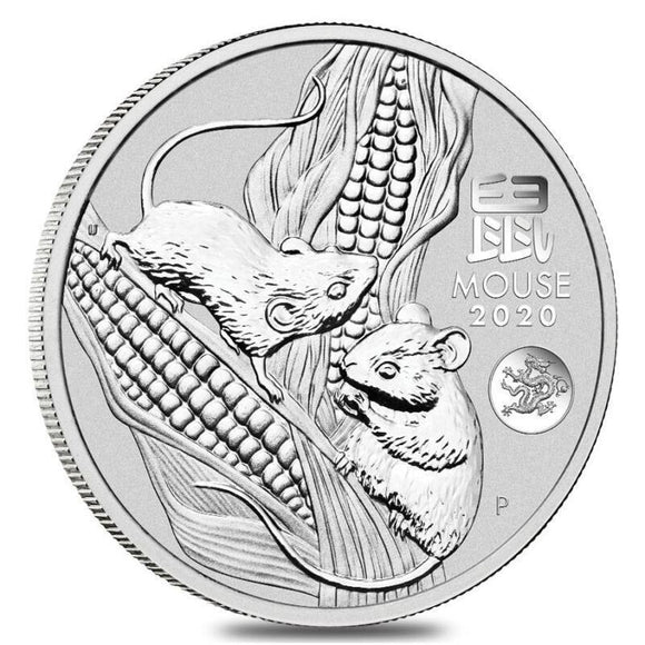 2020 1oz Silver Year of the Mouse Dragon Privy Coin