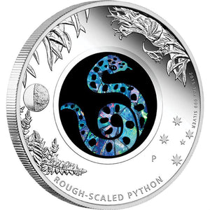 2015 Rough-Sealed Python Opal 1oz Silver Coin