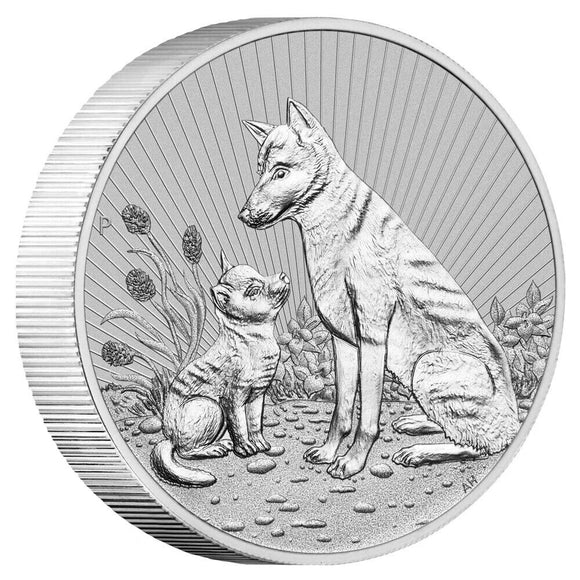 2022 Mother and Baby Dingo 2oz Silver Piedfort Coin
