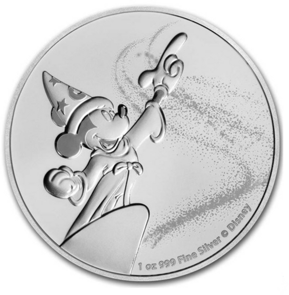 2019 Mickey Mouse - Fantasia 1oz Silver Coin