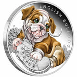 2018 Puppies English Bulldog 1/2oz Silver Proof Coin
