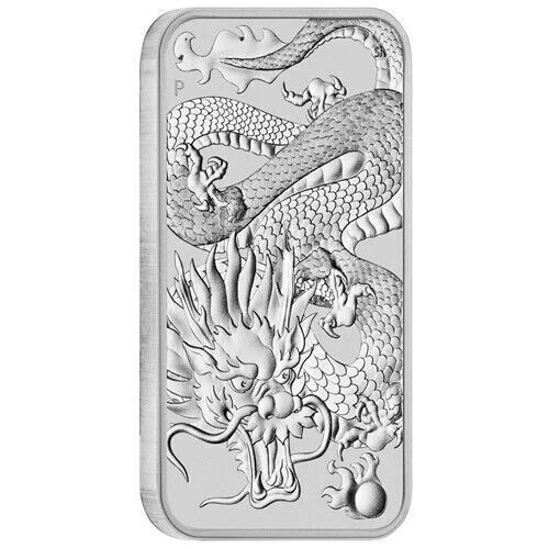 2022 Rectangular Dragon 1oz Silver