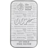 2020 James Bond 007 No Time To Die 1oz Silver Bar